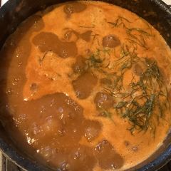 A picture of California Farm Tomato Beef Soup.