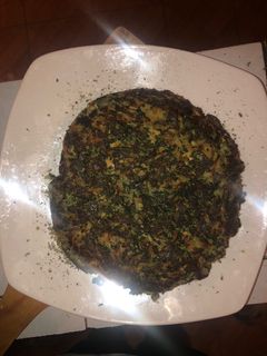 Una foto de Tortilla de arroz acelga pollo asado