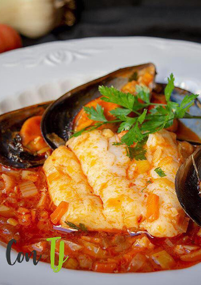 Una foto de Bacalao a la vizcaína