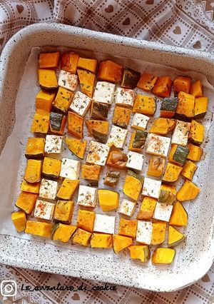 Foto di Mosaico di feta e zucca