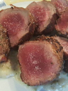 Una foto de Solomillo ibérico en salsa cabrales