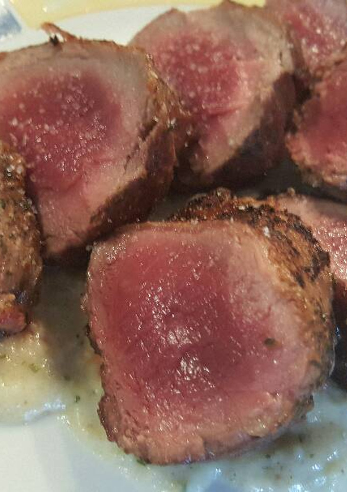 Una foto de Solomillo ibérico en salsa cabrales