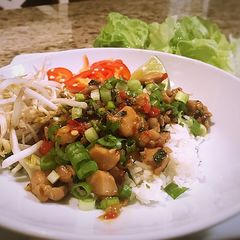 A picture of Thai basil chicken.