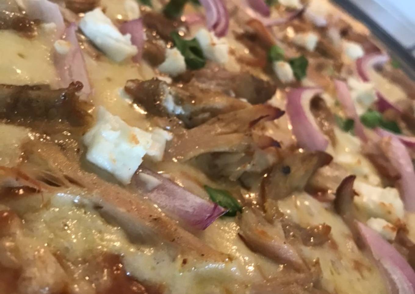 Chicken satay pizza ������(Tanpa RAGI)