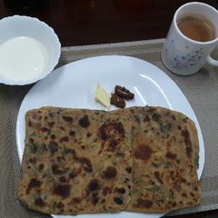 A picture of Methi Prontha #Breakfast Contest.