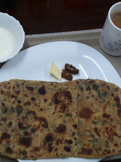 A picture of Methi Prontha #Breakfast Contest.
