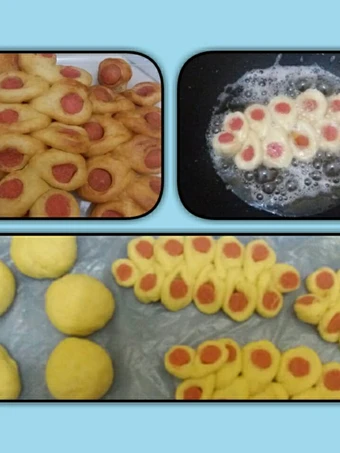 Langkah Gampang Membuat Resep Donat kepang isi sosis yang Sempurna Anti Ribet, Menggugah Selera