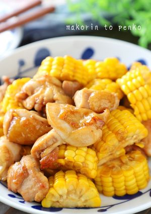 A picture of Easy Teriyaki Chicken Thighs with Corn.