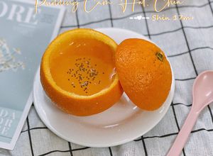 Hình của món Pudding Cam Hạt Chia Cho Bé Từ 6m+.