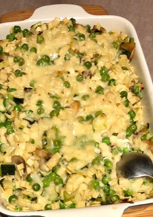 Une photo de Gratin de crozets aux légumes