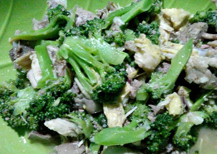 Cara Menyiapkan Ca brokoli hati ayam Lezat