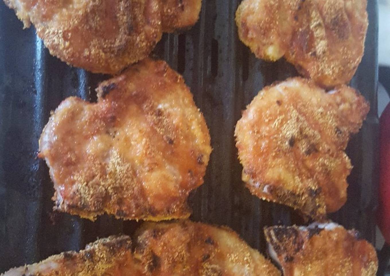 Broiled BBQ Breaded Pork Chops