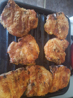 A picture of Broiled BBQ Breaded Pork Chops.