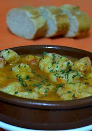 Una foto de Gambas al pil pil