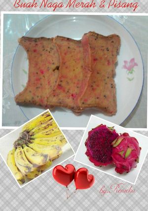 Foto resep Cake Yummy 'Buah Naga Merah & Pisang