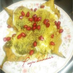 A picture of Palak patta chaat.
