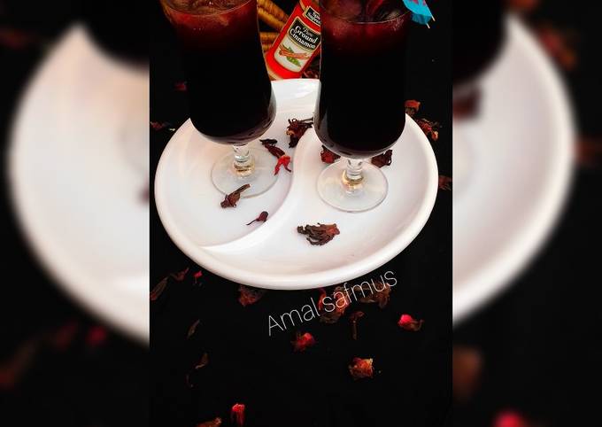 Steps to Prepare Ultimate 5 ingredients cinnamon hibiscus drink