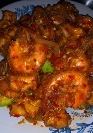 Foto resep Udang Tahu Balado Saos Tiram