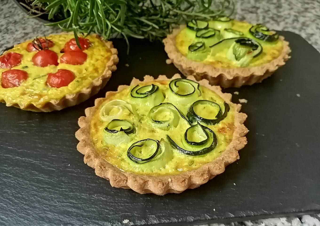 Tartellettes courgettes tomates olivette🍅