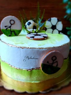 عکسی از دستور کیک تولد تم فوتبال