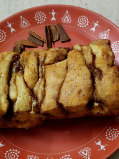 A picture of Pull apart cinnamon bread.