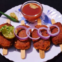 A picture of Paneer Seekh Kabab.