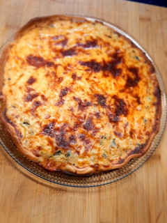 Una foto de Quiche de calabacín con puerro