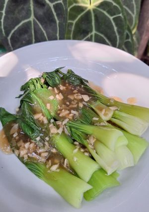 Foto resep Pakcoy Siram Kuah Bawang Putih