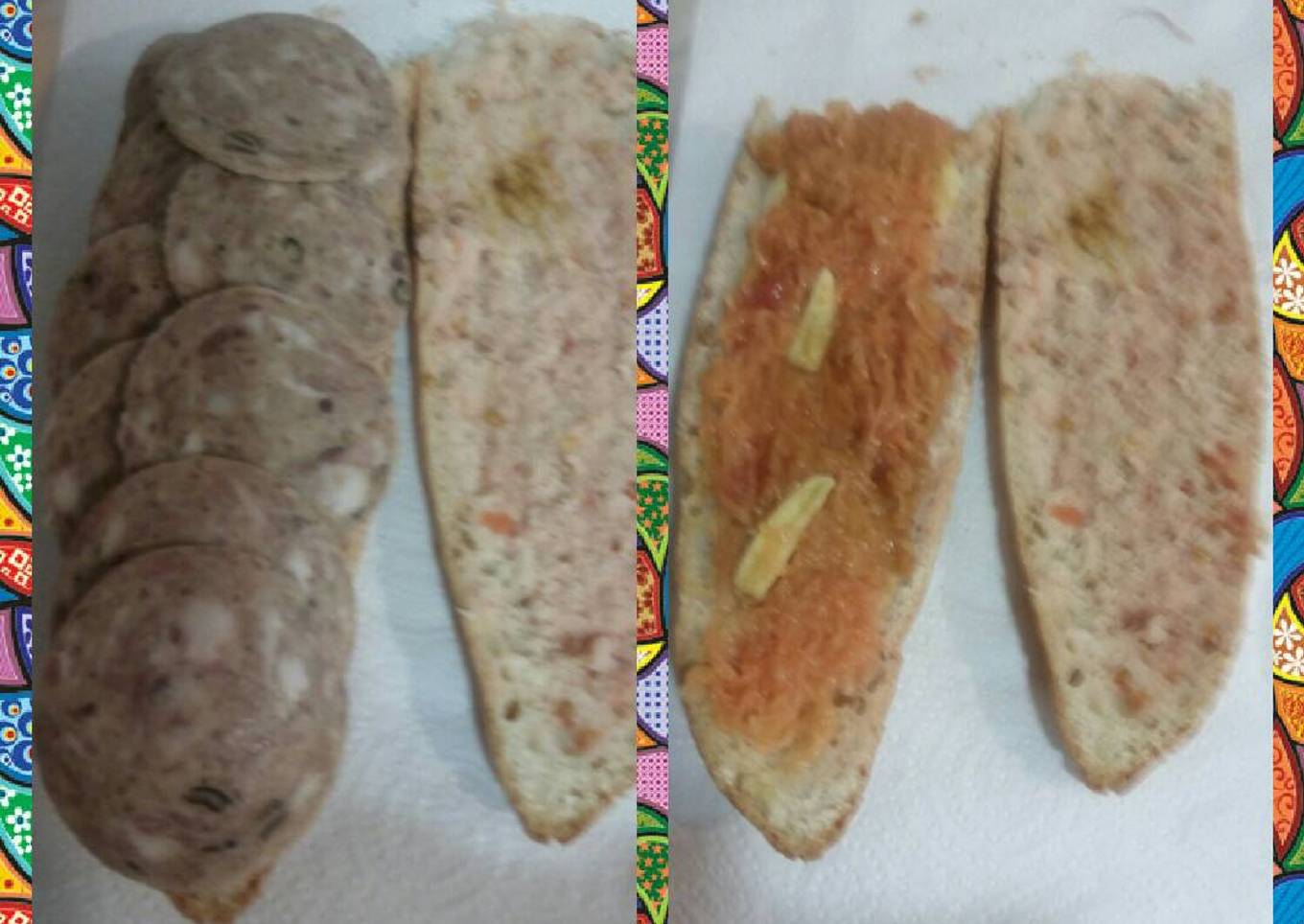 Bocata de calabaza con bullí blanco con setas