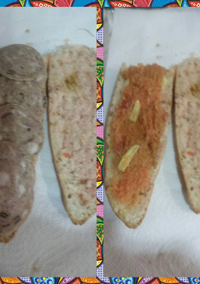 Una foto de Bocata de calabaza con bullí blanco con setas