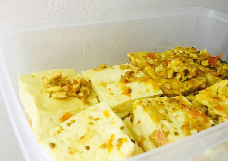 Tempe tahu ungkep pedas