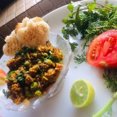 A picture of Soya keema matar.