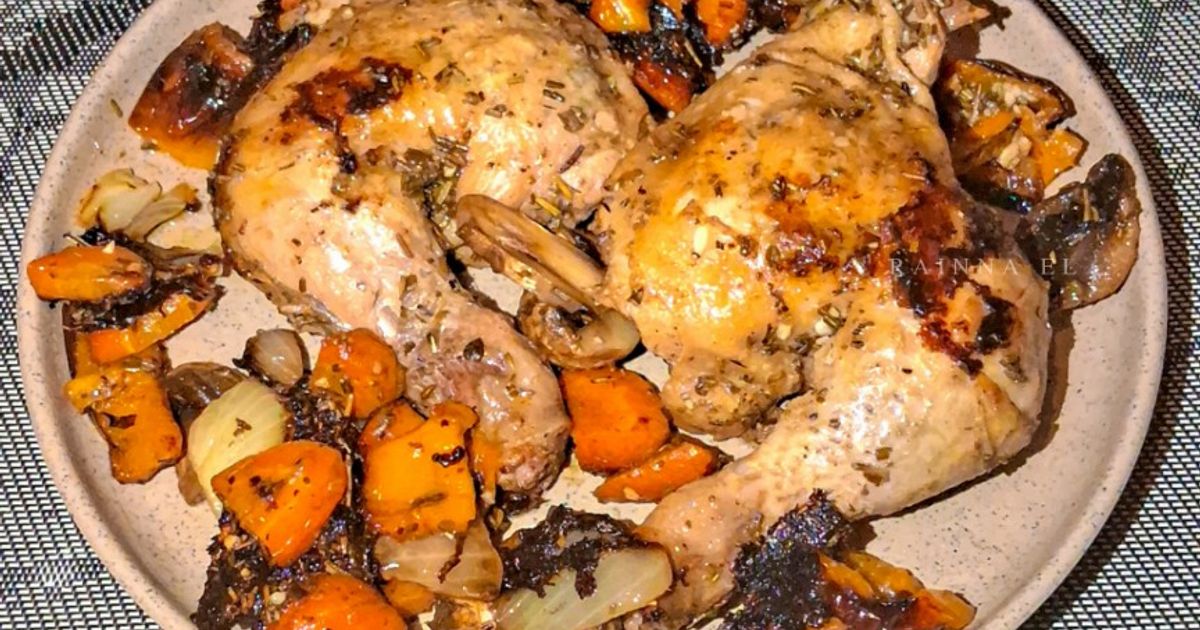 Herb Roasted Chicken, Oven & Pan Roasting