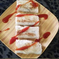 A picture of Paneer bread roll.