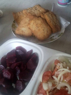 Una foto de Milanesas de jamón y queso