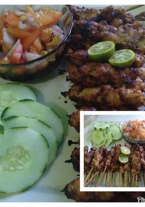 Foto resep Sate ayam bumbu kacang