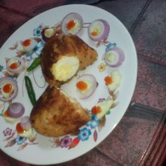 Egg stuff potato soyabean Nargisi A picture of Egg stuff potato soyabean Nargisi.