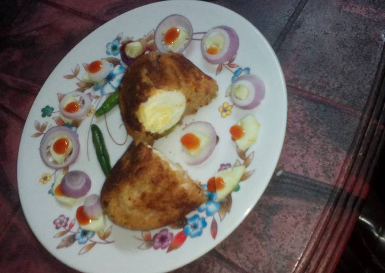 Recipe of Perfect Egg stuff potato soyabean Nargisi