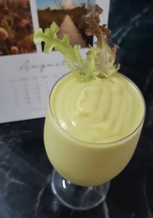 รูปของ "สมูทตี้อะโวคาโดโยเกิร์ต" Avocado Smoothie with Yogurt" 🥑🍹
