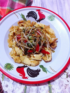 Foto resep Dadar Telur Cah Tauge