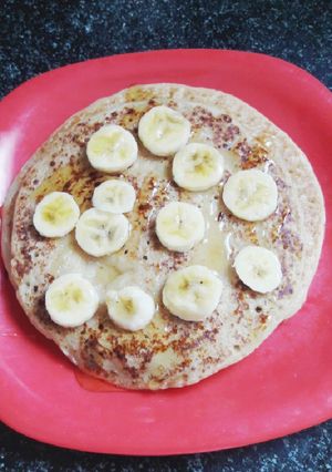 A picture of Wheat banana pan cake.