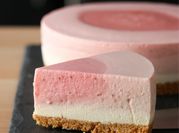 A picture of strawberry cheesecake