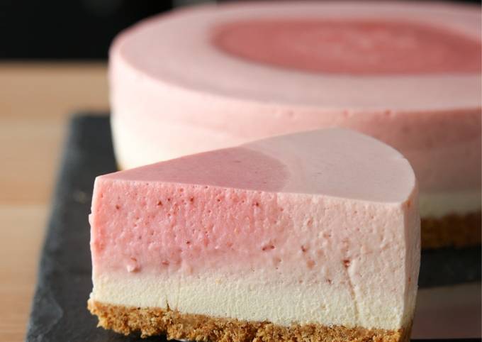 Recipe of Perfect No-Bake Strawberry Cheesecake