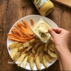Baked French Fries With Dip A picture of Baked French Fries With Dip.