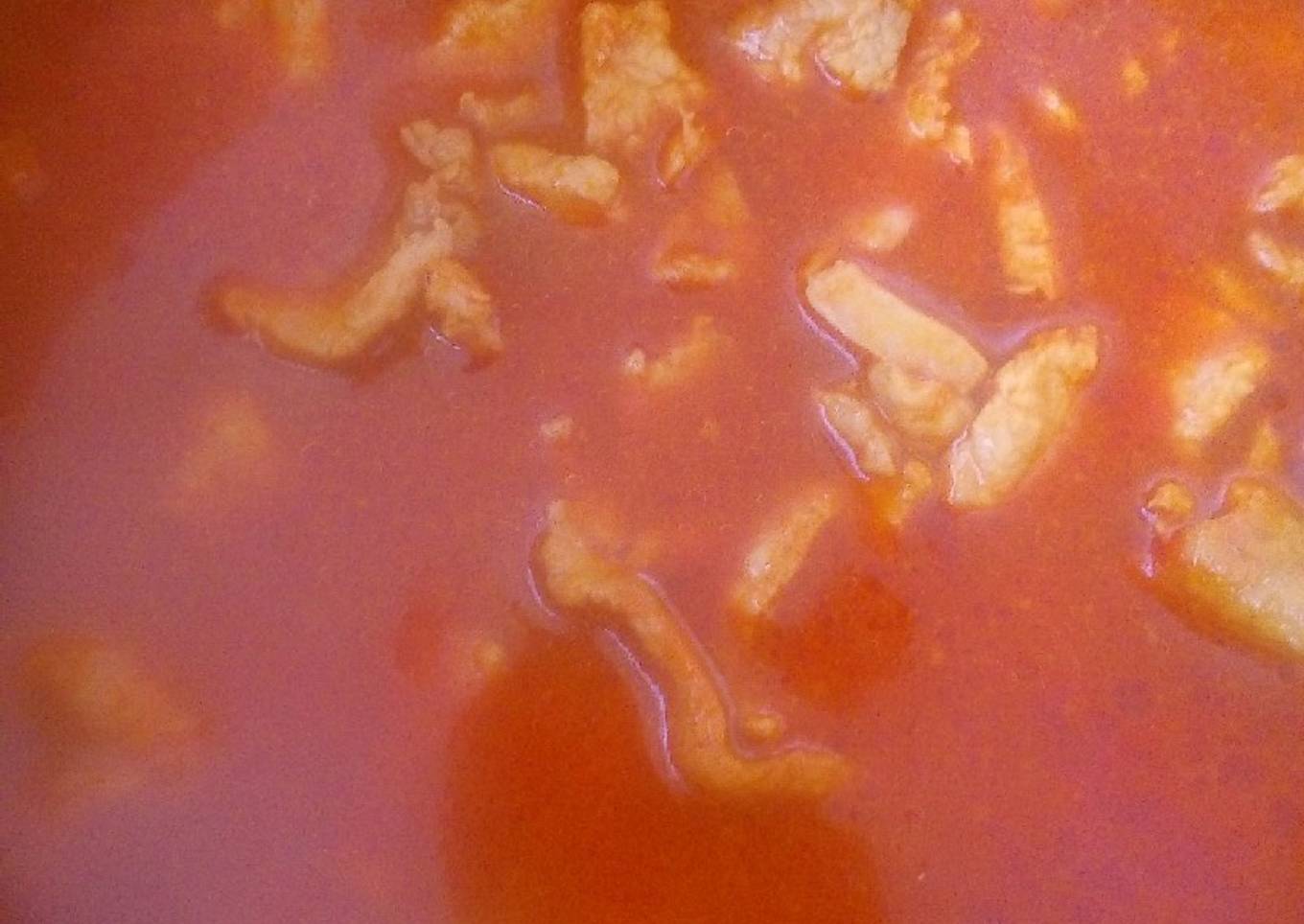 Bistec en chile ancho