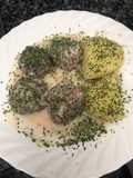 71. Youvarlakia avgolemono o albóndigas griegas (principal carne)