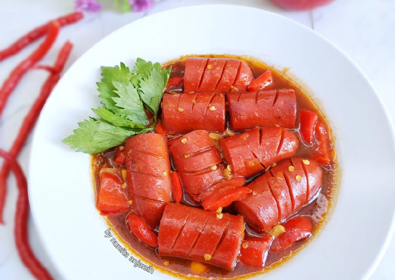 Spicy Sausage With BBQ Sauce