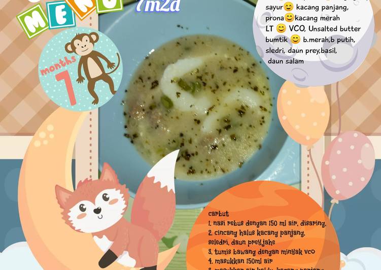 Resep MPASI Faqih 7M2D kacang panjang oleh Eka Murniati 