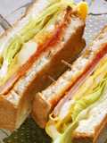 Ham and Egg Sandwich for Lunch or Bento