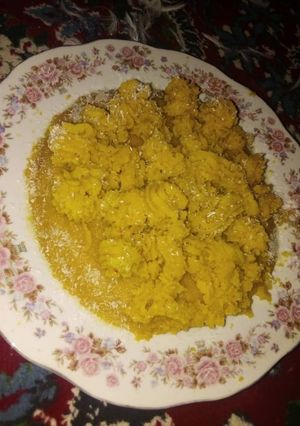عکسی از دستور حلوا زعفرانی